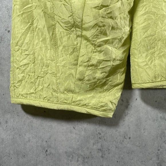 Vtg Patchington Womens Silk Jacket Bright Green Full Zip Lined Windbreaker Sz XL - Picture 6 of 10